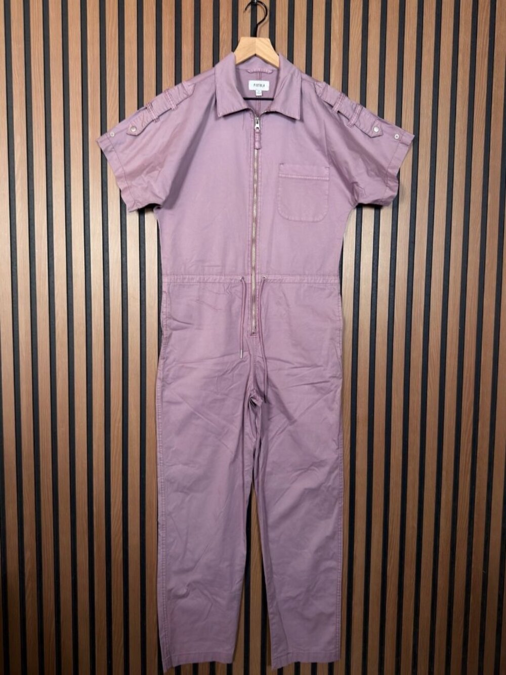 Pistola Grover Jumpsuit XS Short Sleeve Utility Lavender Cotton Twill Utility